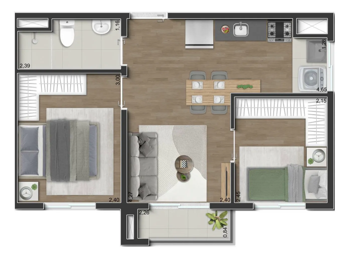 Miraus Praça Santa Helena - Residencial