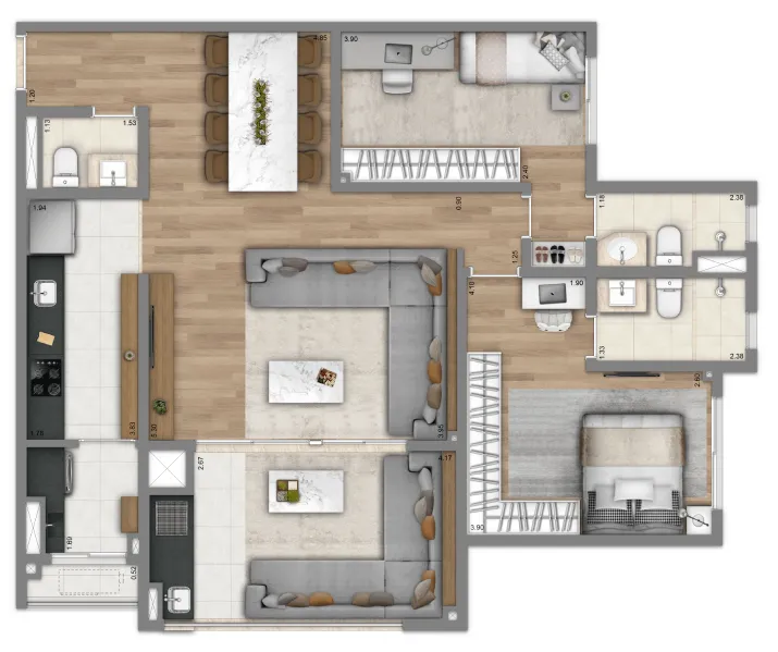 Living Grand Wish Nova Campinas - Living SP Interior Living Grand Wish Nova Campinas - Living SP Interior